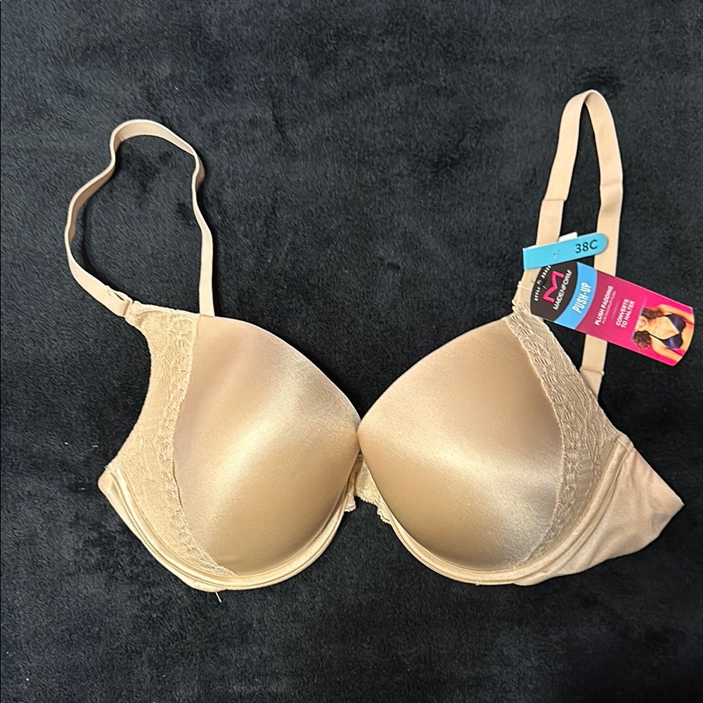 Maidenform Beige Lace Convertible Push Up Bra